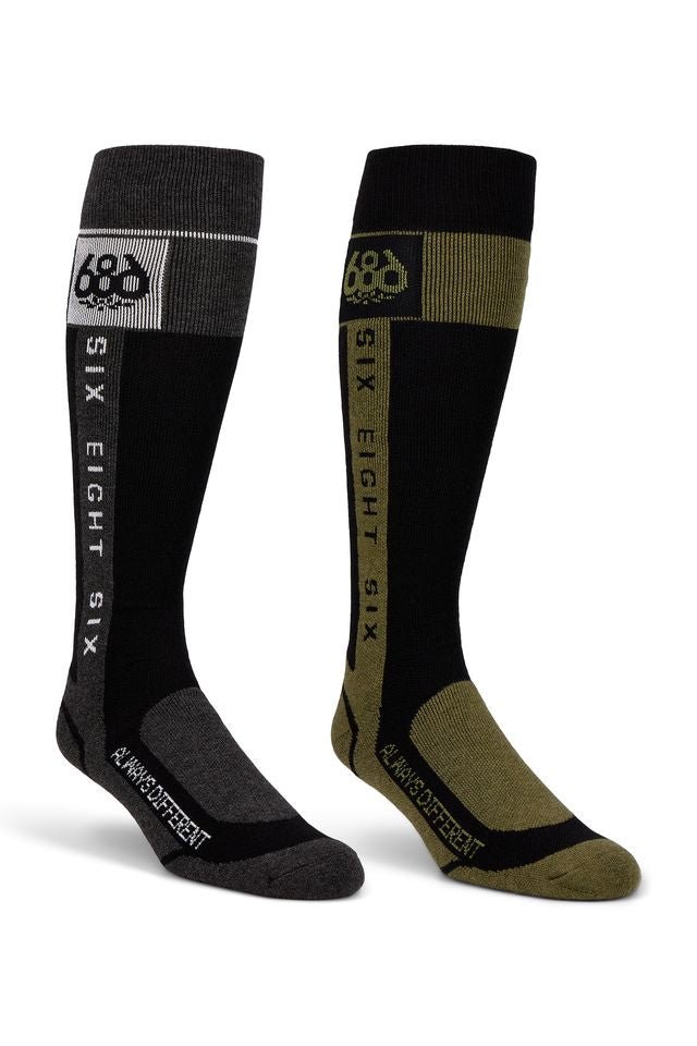 686 2027 Merino Flow 2-Pack Socks - Assorted - Switch Skate & Snow