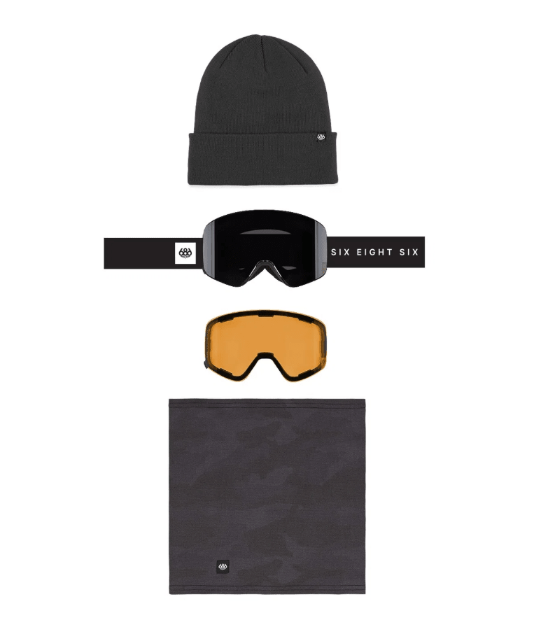 686 2027 Smarty Magnetic Goggle Pack - Black + Silver + Amber Mirror - Switch Skate & Snow