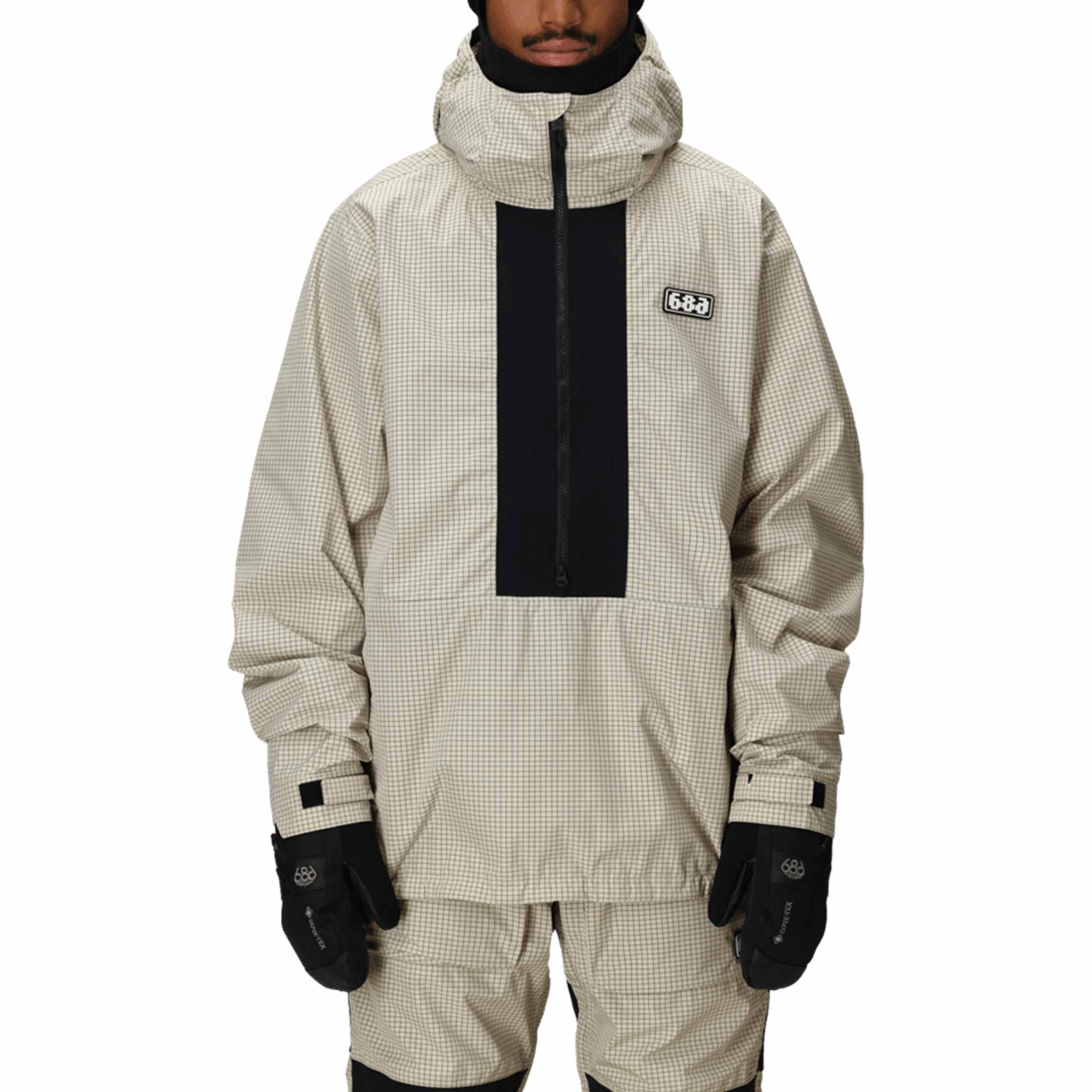 686 Ghost 2.5L Anorak Jacket 2026 - Limestone Ripstop - Switch Skate & Snow