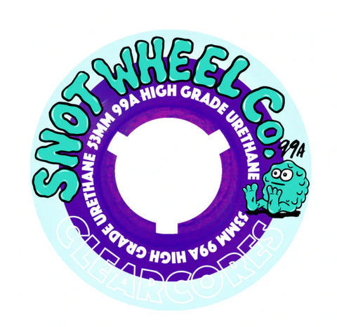 Snot Clear Cores Wheels - 53mm 99A - Teal/Purple *Online Only*