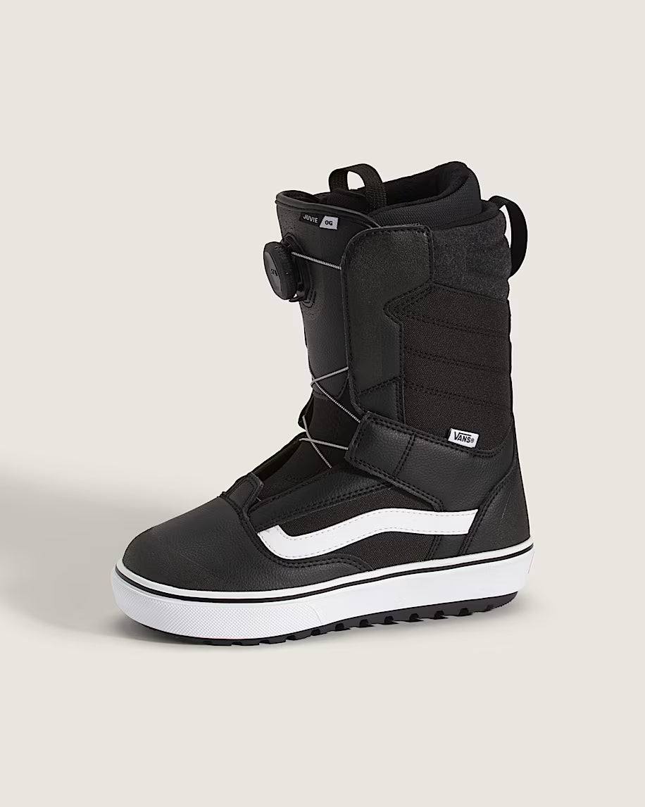 Vans Juvie OG Snowboard Boot – Black/White Youth All-Mountain