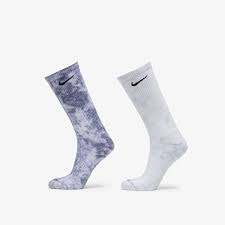Nike Everyday Dri-Fit Socks - 2 Pack - Size 8-12 - Tye Dye