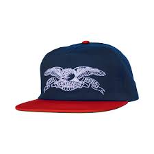 Anti Hero Basic Eagle Snapback Hat - Navy/Red - Switch Skate & Snow