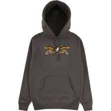 Anti Hero Eagle Hoodie - Charcoal/Black Print - Switch Skate & Snow