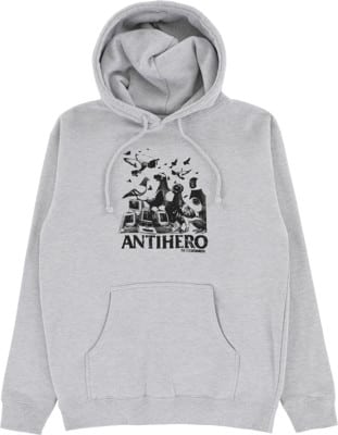 Anti Hero Pigeon Intelligence Hoodie - Grey Heather/Black - Switch Skate & Snow