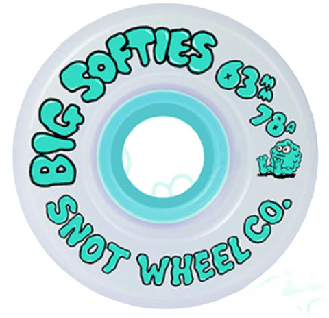 Snot Big Softies Wheels - 63mm 78A - Teal/White *Online Only*