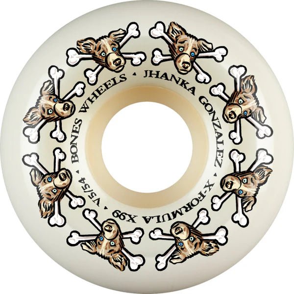 Bones XF Jhanka Vato Dog V5 Sidecuts Wheels - 56mm 99A - Switch Skate & Snow