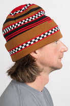 Corduroy 2025 Check Stripe Beanie - Nutmeg - Switch Skate & Snow