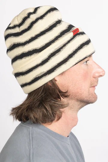 Corduroy 2025 Ripped Stripe Beanie - Natural - Switch Skate & Snow