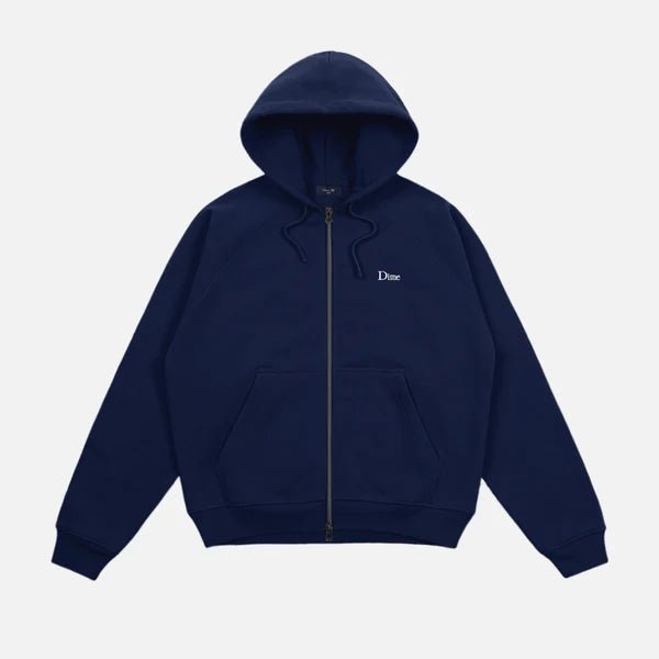 Dime Classic Logo Zip Up Hoodie - Navy - Switch Skate & Snow