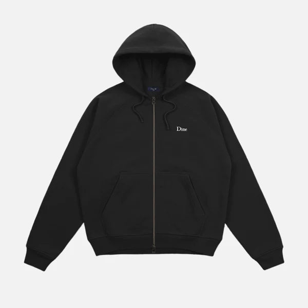 Dime Classic Logo Zip Up Hoodie - Pirate Black - Switch Skate & Snow
