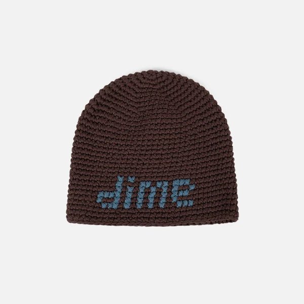 Dime Crochet Skully Beanie - Brown - Switch Skate & Snow