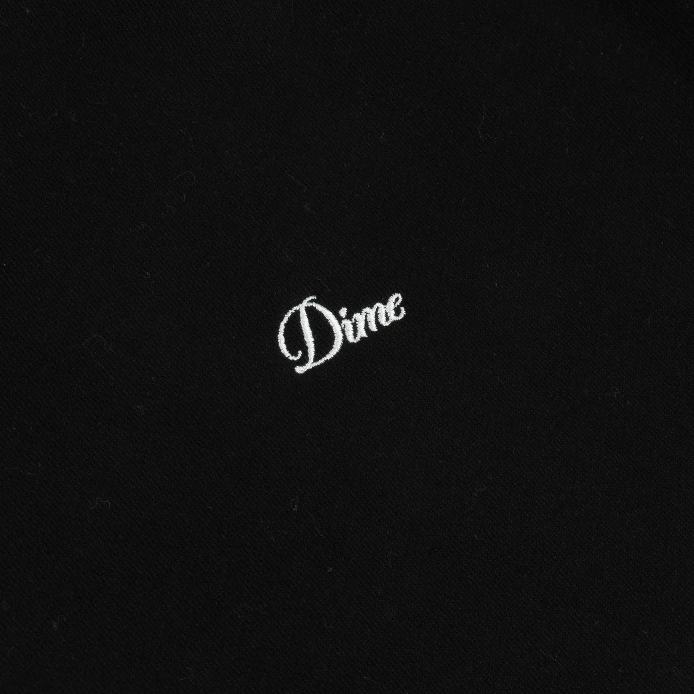 Dime Cursive Small Logo Hoodie - Black - Switch Skate & Snow