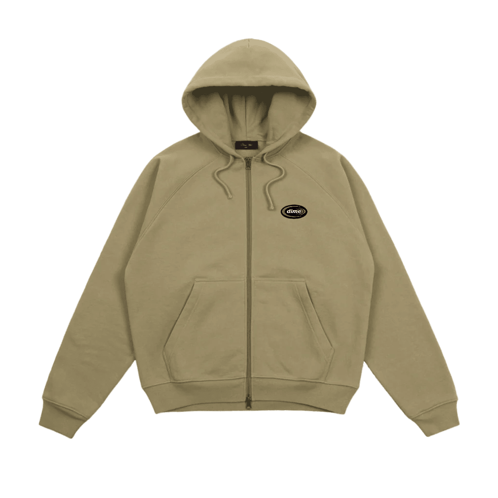 Dime Marathon Zip - Up Hoodie - Military Olive - Switch Skate & Snow