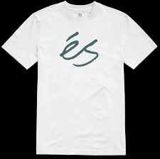 Es Script Mid SS T-Shirt - White/Green - Switch Skate & Snow