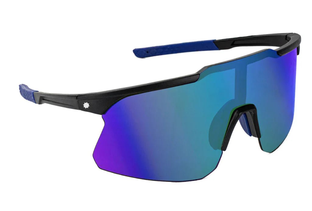 Glassy Cooper Speed Shades - Black/Blue Mirror - Switch Skate & Snow