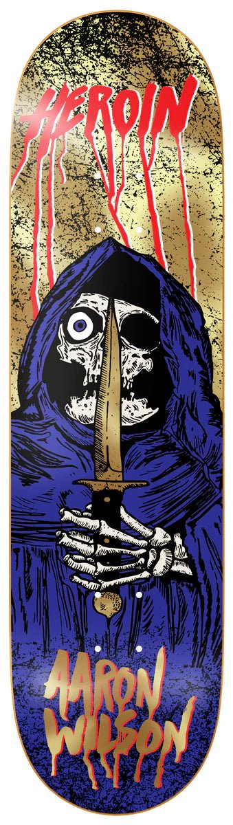 Heroin Aaron Wilson Skull Priest Deck - 8.5 - Switch Skate & Snow