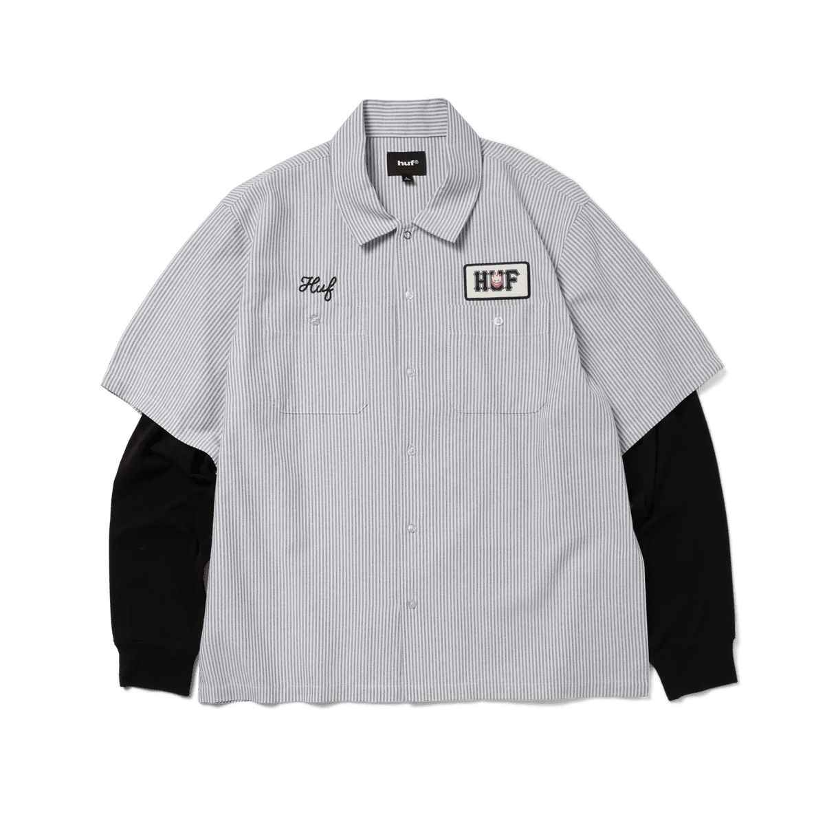 HUF X Spitfire Union Work Shirt - Black/White - Switch Skate & Snow