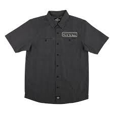 Independent Free On The Streets Button Up Shirt - SHBS Ash/Black Stripes - Switch Skate & Snow