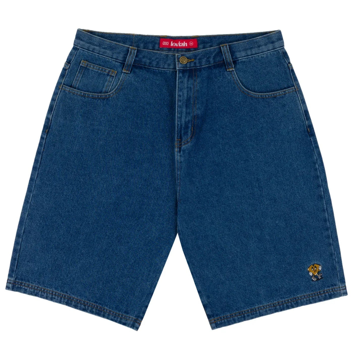 Loviah Jhorts Indigo Medium Wash Denim Shorts | Switch Skate & Snow