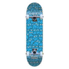 Meow Sticker Pile Complete Deck - 8.25 - Cyan - Switch Skate & Snow