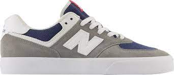New Balance Numeric 574 Vulc Shoes - Grey/Navy - Switch Skate & Snow