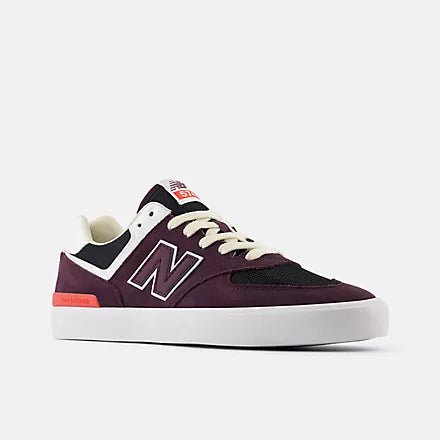 New Balance Numeric 574 Vulc Shoes - Plum Brown/White - Switch Skate & Snow