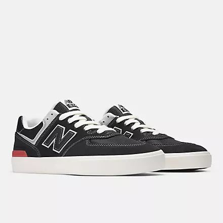 New Balance Numeric 574 Wide Vulc Shoes - Black/Grey - Switch Skate & Snow