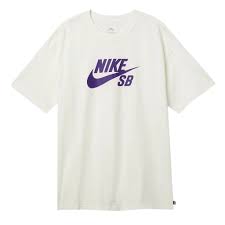 Nike SB Logo Skate T-Shirt - Sail/Purple - Switch Skate & Snow