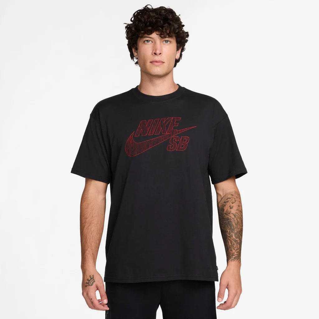 Nike SB Skate T-Shirt - Black/University Red - Switch Skate & Snow