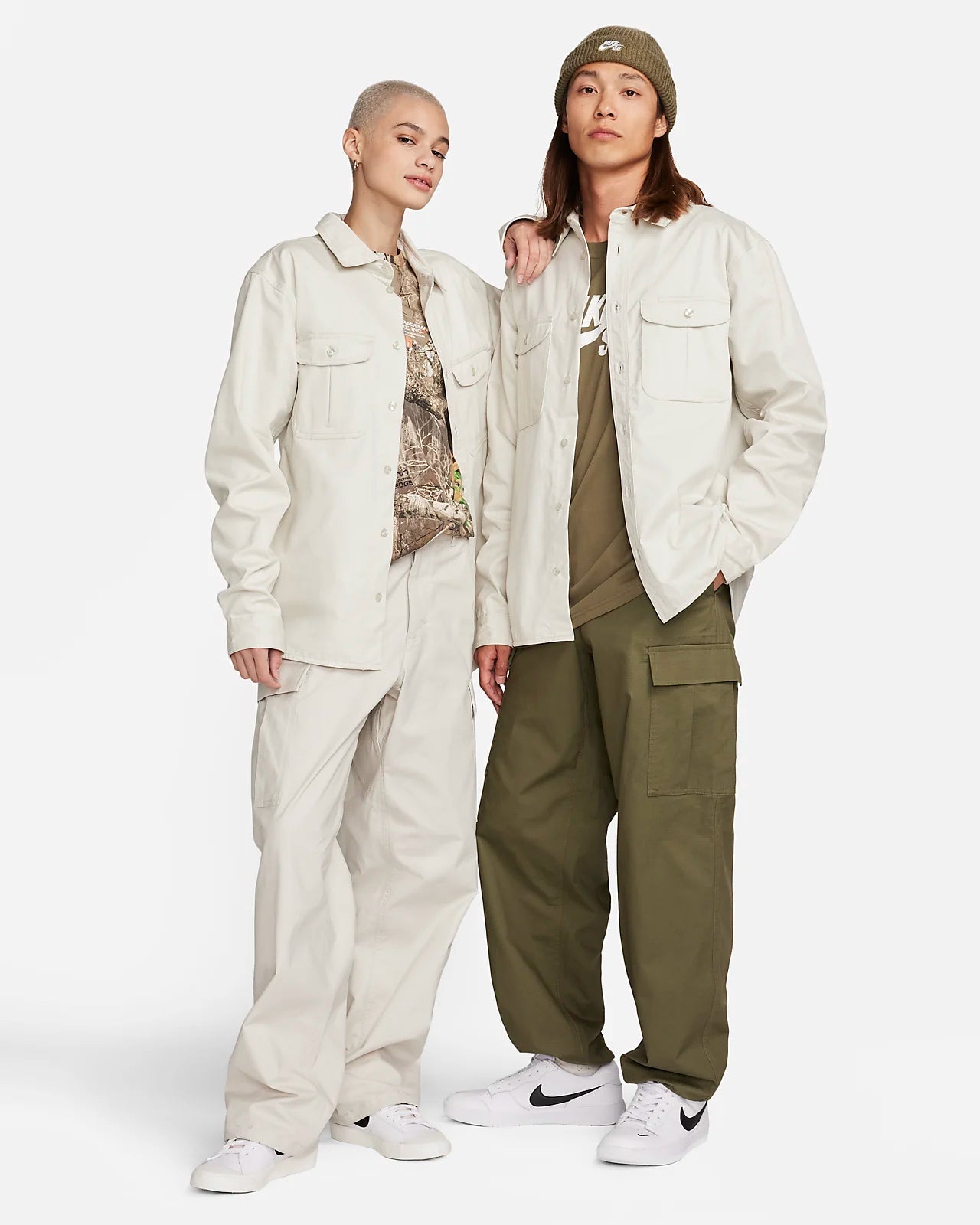 Nike SB Tanglin Longsleeve Button Up Shirt - Light Bone - Switch Skate & Snow