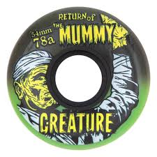 OJ Creature Mummy Keyframe Wheels - 54mm 78A - Black/Green - Switch Skate & Snow