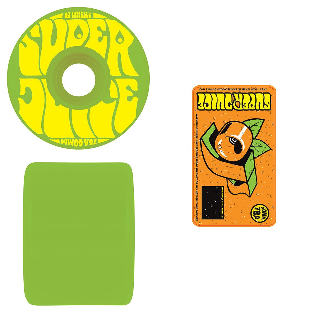 OJ Super Juice Green Wheels - 60mm 78A - Switch Skate & Snow