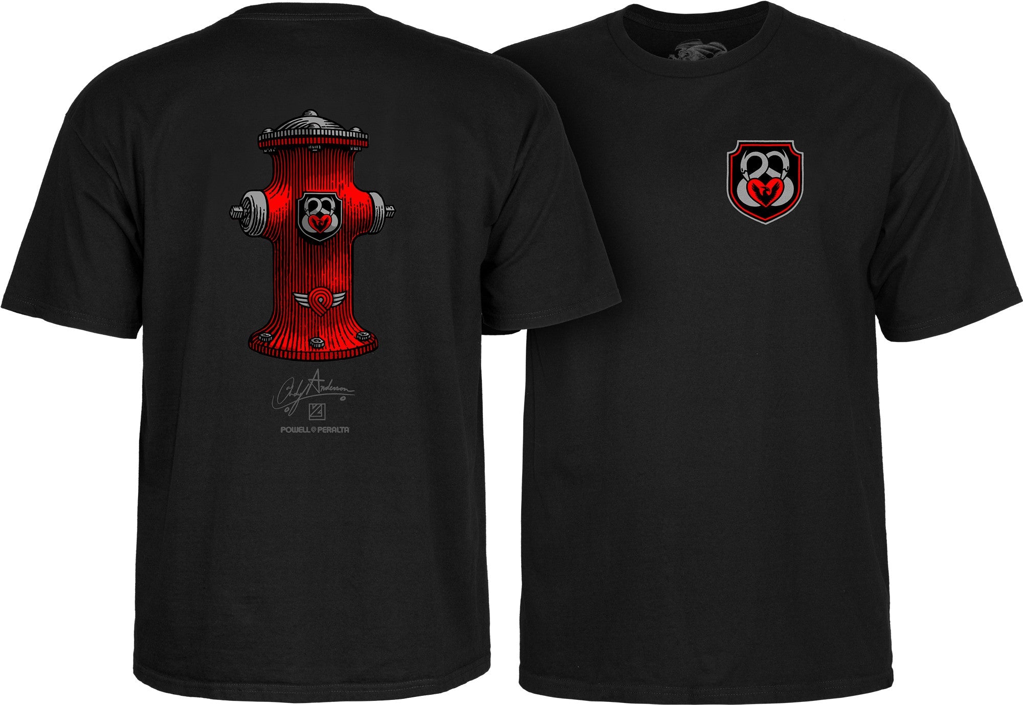 Powel Peralta Anderson Hydrant T-Shirt - Black - Switch Skate & Snow