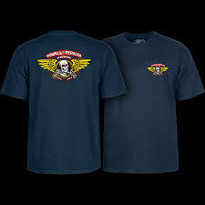 Powel Peralta Winged Ripper T-Shirt - Navy - Switch Skate & Snow
