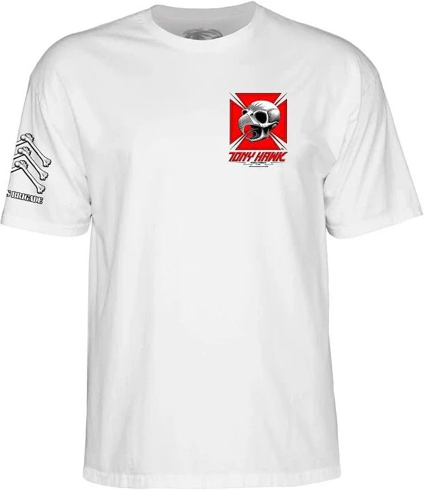 Powell Bones Brigade Hawk T-Shirt - White - Switch Skate & Snow