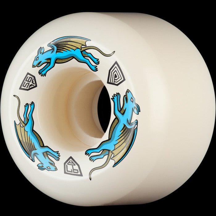 Powell Peralta Dragon Formula Nano Rat Wheels - AA2 - 97A - 56mm x 39mm - Blue - Switch Skate & Snow