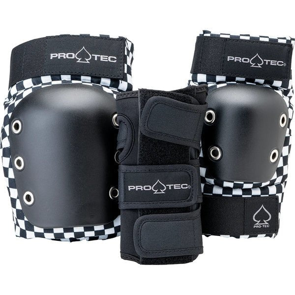 Pro - Tec Street JR 3 Pack Pads - Checker - Switch Skate & Snow