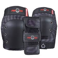 Pro - Tec Street JR 3 Pack Pads - Spitfire Black Swirl - Switch Skate & Snow