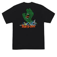 Santa Cruz Kendall Grid Hand T-Shirt - Black - Switch Skate & Snow