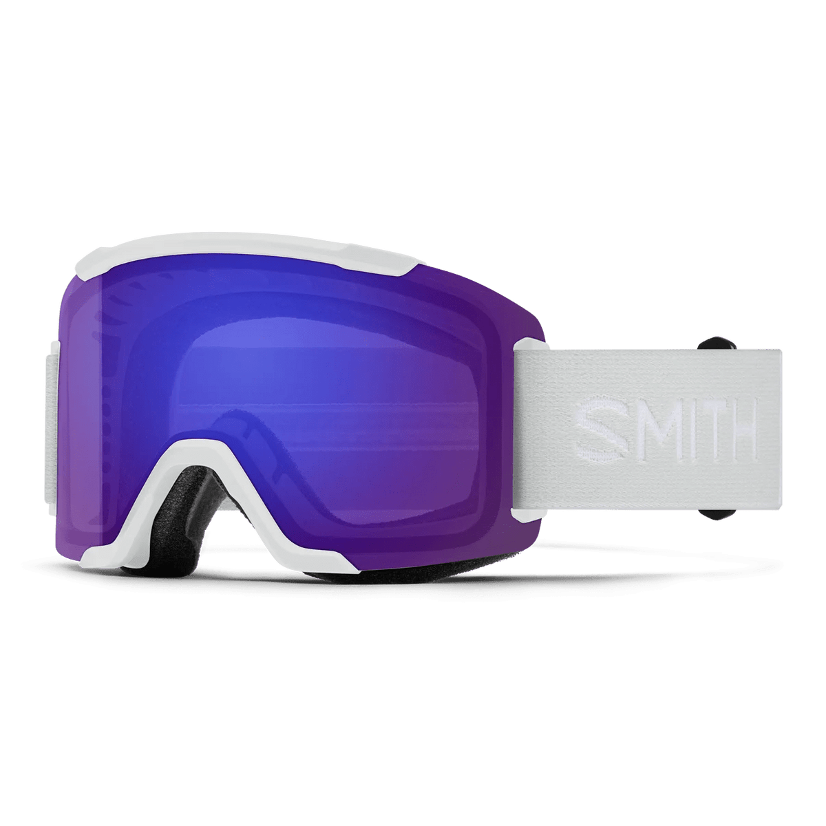 Smith 2027 Squad Goggle - White Vapor + ChromaPop Everyday Violet Mirror - Switch Skate & Snow