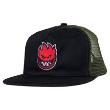 Spitfire Bighead Fill Snapback Hat - Black/Olive - Switch Skate & Snow