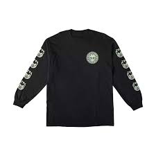 Spitfire Deathmask Classic Longsleeve T-Shirt - Black/GITD - Switch Skate & Snow