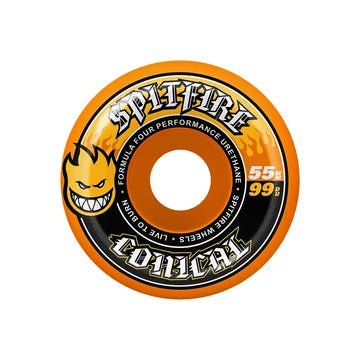 Spitfire F4 Colour Conical Wheels - 55mm 99D - Orange - Switch Skate & Snow