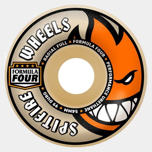 Spitfire Formula Four Radial Full Wheels - 54mm 99D - Switch Skate & Snow