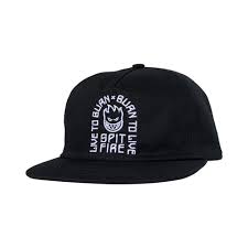 Spitfire LTB Arch Snapback Hat - Black/White - Switch Skate & Snow