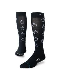 Stance 2027 Snow Cursor Mid Poly Socks - Black - Switch Skate & Snow