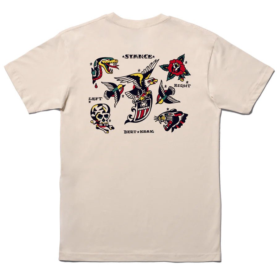 Stance Bert Krak Flash T Shirt - Canvas - Switch Skate & Snow