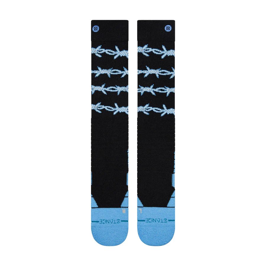 Stance Snow Barbed Wire Mid Poly Socks - Blue - Switch Skate & Snow