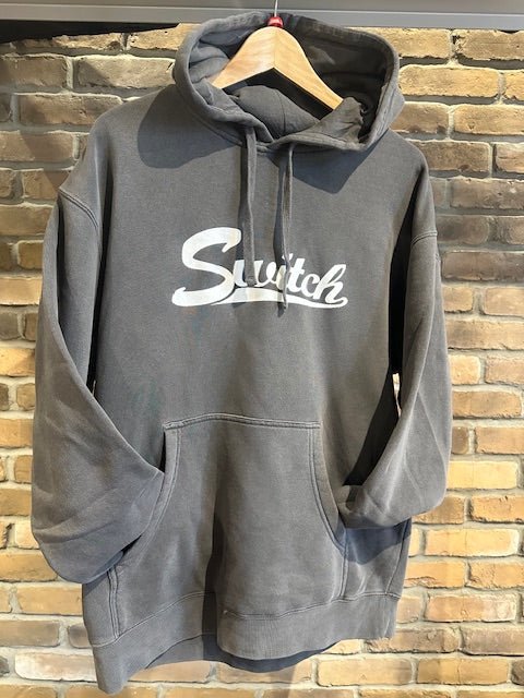 Switch Baseball Logo Pigment Dye Hoody - Charcoal - Switch Skate & Snow